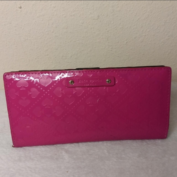 Kate Spade Long Hot Pink Glossy Wallet - Picture 1 of 8